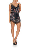 V-Neck Lace Playsuit- Restless Nights