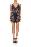 V-Neck Lace Playsuit- Restless Nights