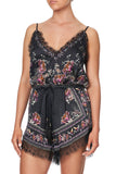 V-Neck Lace Playsuit- Restless Nights