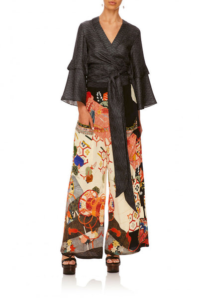 Wide Leg Trouser W/ Front Pockets- Kissing The Sun