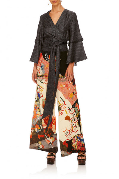 Wide Leg Trouser W/ Front Pockets- Kissing The Sun