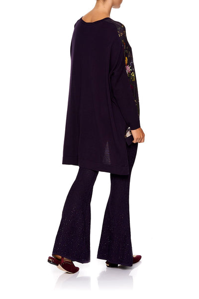 Silk Front Boxy Knit- Wild Flower