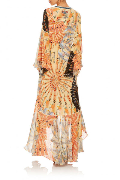 Wrap Dress W/ Belle Sleeves- For The Fans