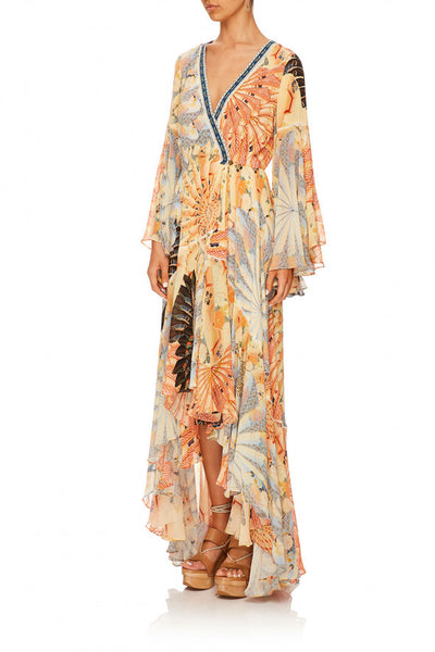 Wrap Dress W/ Belle Sleeves- For The Fans