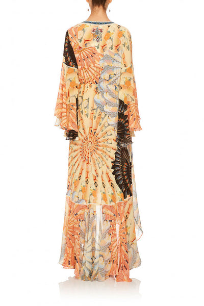 Wrap Dress W/ Belle Sleeves- For The Fans