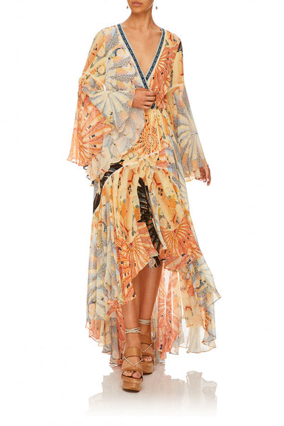 Wrap Dress W/ Belle Sleeves- For The Fans