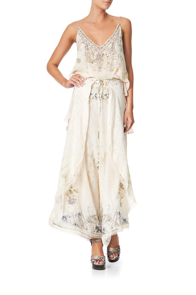 Wrap Front Shaped Hem Pant- Memories Of Moree