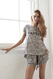 Cartel Beaded Tee- Zulu Leopard