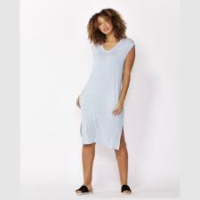 Hvar Midi Dress- Sky/White