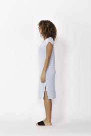 Hvar Midi Dress- Sky/White