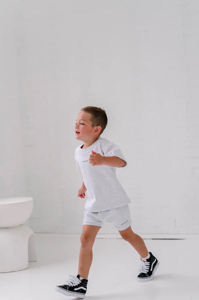 Rib Short- Grey Marle