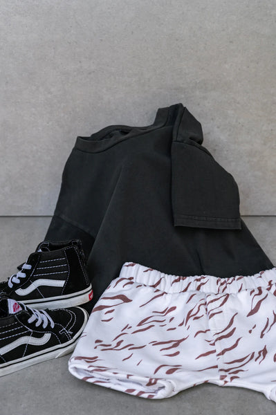 Biggie Staple Shorts - Almond Stripes