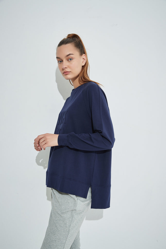 Embossed Sweat- Midnight Blue