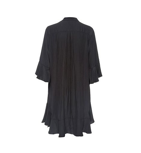 Frill Bell Dress- Black
