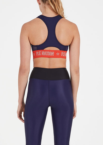 Figure Four Crop- Navy