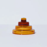 Pyramids Incense Holder in Amber