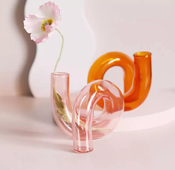 Twist Vase/Candle Holder in Pink