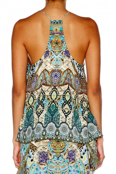 Tback Shoestring Strap Top- Meet Me In Casablanca