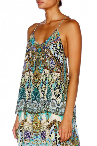 Tback Shoestring Strap Top- Meet Me In Casablanca