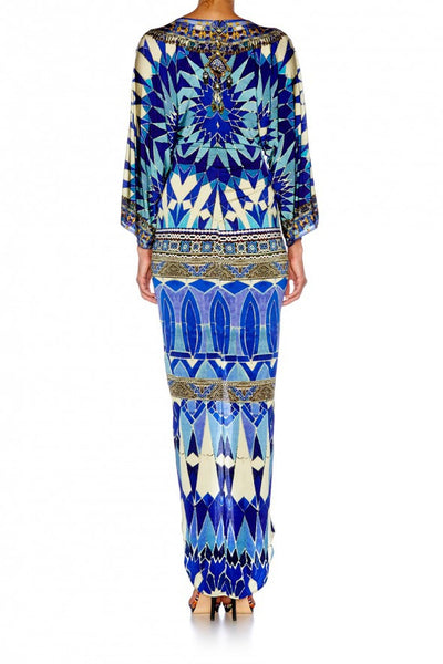 Long Split Front Twist Dress- Seeing Stars