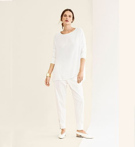 Spliced Sweater- White