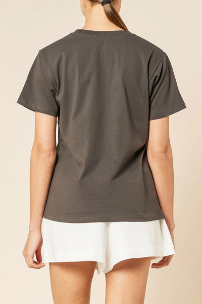 Nude. Organic Heritage Tee-Coal