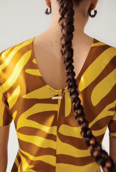 Short Sleeve Bias Dress Tiger Matisse