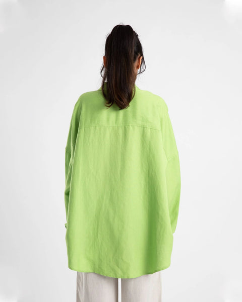 LS OVERSIZED SHIRT- APPLE