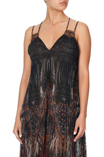 Pleated Jumpsuit W/ Yoke- Kakadu Calling
