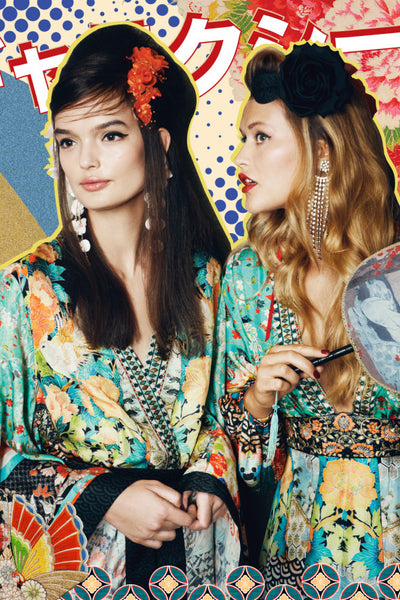 Printed Lantern Sleeve Dress- Galaxy Girl