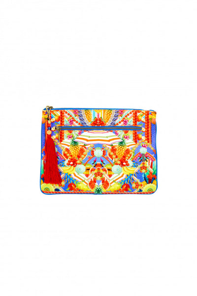 Small Canvas Clutch- Rio Riot