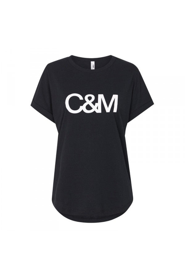 Huntington Logo Slub Tee- Black