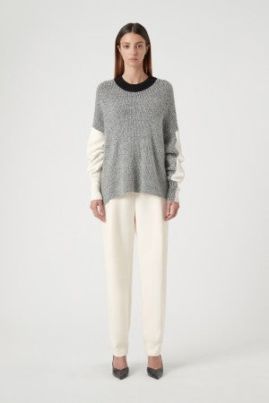 Archer Jumper-Grey/ Off White
