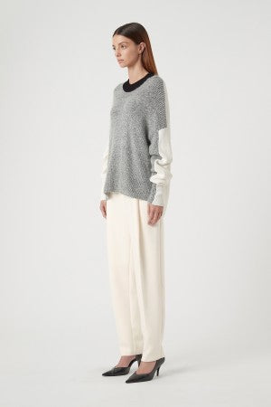 Archer Jumper-Grey/ Off White