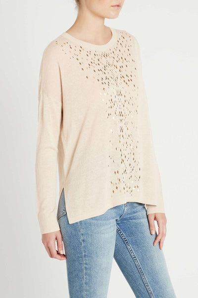 Serpentine Knit Top- Natural
