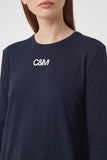 Ligero L/S Tee- Navy/White