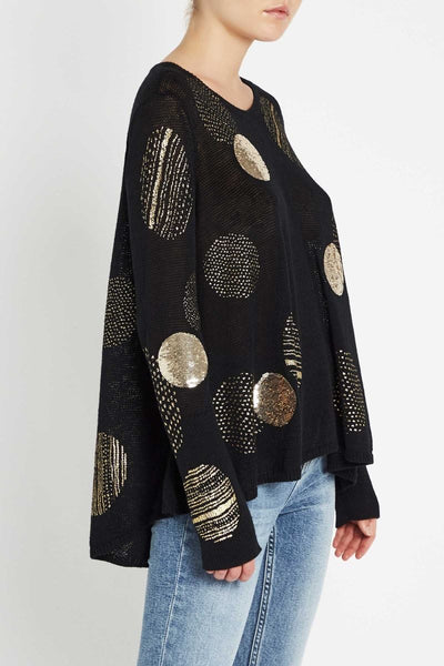 Lights On Lights Out Sweater- Black