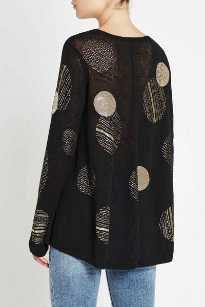 Lights On Lights Out Sweater- Black