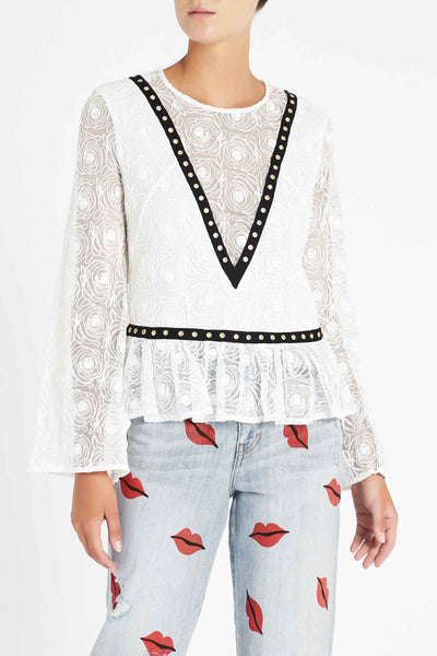 Rose Story Top- Ivory