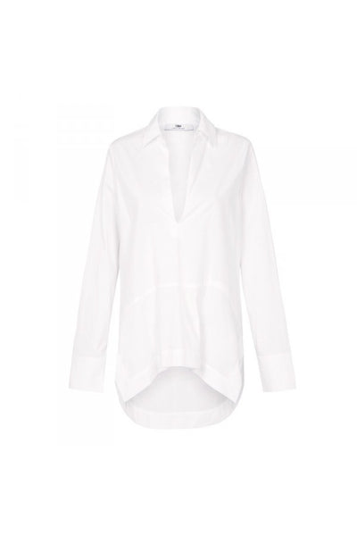 Reynard V Neck Shirt- White