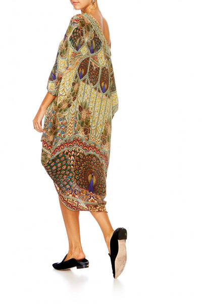 Scoop Back Hem Dress- Echoes Of Enchantment