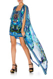 Shoestring Strap Playsuit- Amazon Azure
