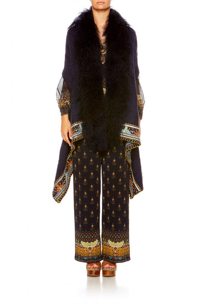 Shearling Cape- Bliss Of Bohemia