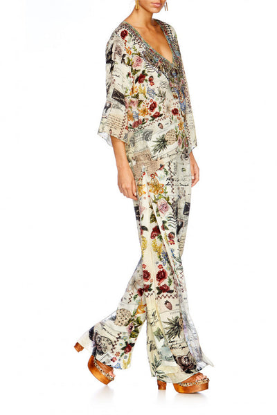 V Neck Oversized Blouse- Memory Lane