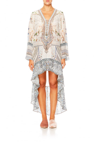 Short Dress W/ High Low Hem- Breakfast W/ Silvia