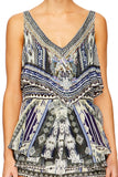 Playsuit W/ Tiered Overlay- Tie The Knot
