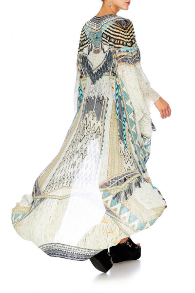 Long Sleeve Long Cape- Weave On