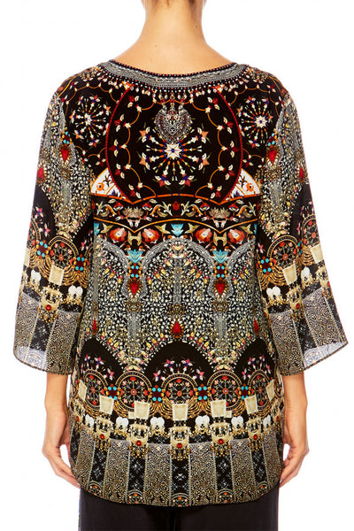 V-Neck Oversized Blouse- Chamber Of Reflections