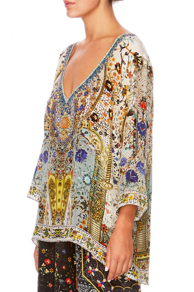 V-Neck Oversized Blouse- The Butterfly Effect