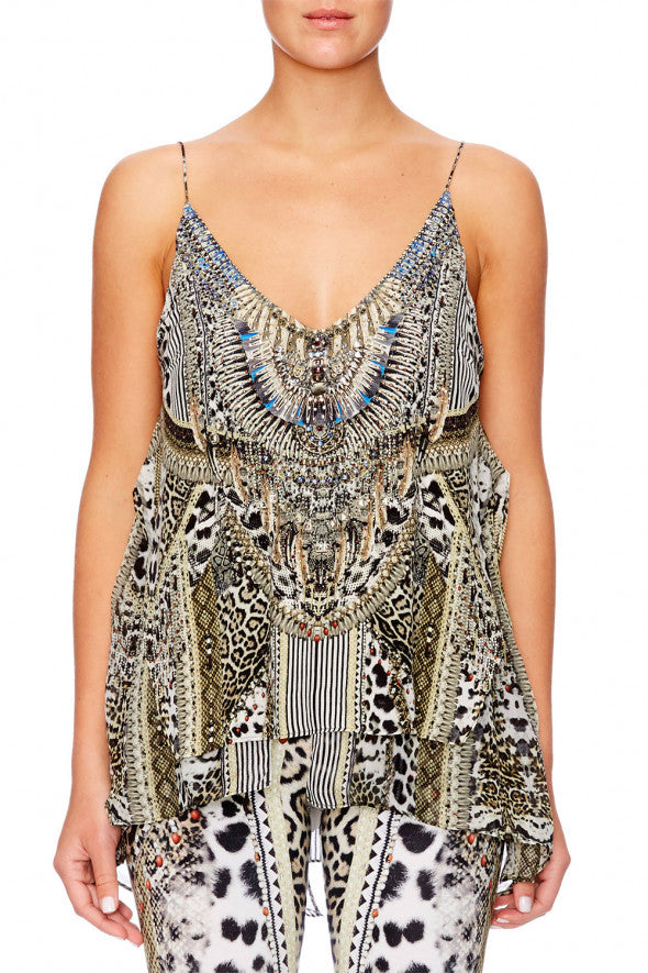 Multi Layer V Neck Top- Animal Instinct